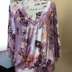 Cute Floral American Rag Slouchy Blouse